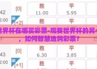 看世界杯在哪买彩票-观赛世界杯的另一面，如何智慧选购彩票？