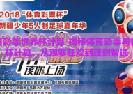 体育彩票世界杯计算-揭秘体育彩票与世界杯计算，从观赛狂欢到理财智选