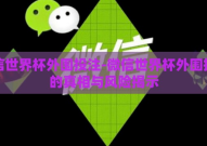 微信世界杯外围投注-微信世界杯外围投注的真相与风险揭示