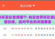 世界杯买彩票用哪个-购买世界杯彩票的智慧抉择，选对平台的关键要素