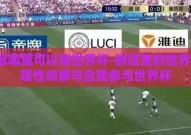 微信哪里可以赌世界杯-微信里的世界观，理性观察与合理参与世界杯