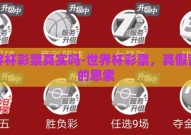 世界杯彩票真实吗-世界杯彩票，真假背后的思索