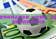 18世界杯有正规彩票-18世界杯，正视合法彩票的机遇与挑战