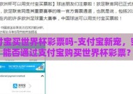 支付宝买世界杯彩票吗-支付宝新宠，究竟能否通过支付宝购买世界杯彩票？