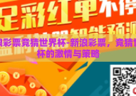 新浪彩票竞猜世界杯-新浪彩票，竞猜世界杯的激情与策略