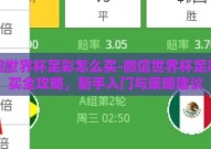 微信世界杯足彩怎么买-微信世界杯足彩购买全攻略，新手入门与策略建议