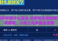 世界杯彩票什么买法-世界杯彩票的智慧购买策略，小贴士与步骤全攻略