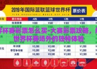 世界杯赛彩票怎么买-大赛彩票攻略，解锁世界杯赛场外的独特体验