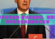 世界杯彩票业务-新经济驱动力，葡萄牙世界杯彩票业务的数字化变革