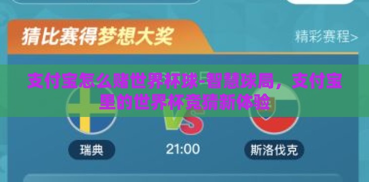 支付宝怎么赌世界杯球-智慧球局，支付宝里的世界杯竞猜新体验