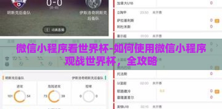 微信小程序看世界杯-如何使用微信小程序观战世界杯,全攻略 微信小程序看世界杯-如何使用微信小程序观战世界杯,全攻略
