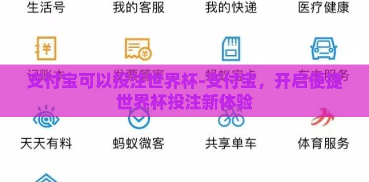 支付宝可以投注世界杯-支付宝，开启便捷世界杯投注新体验