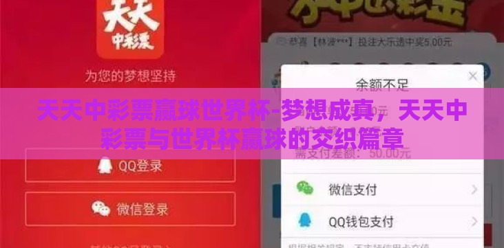 天天中彩票赢球世界杯-梦想成真，天天中彩票与世界杯赢球的交织篇章