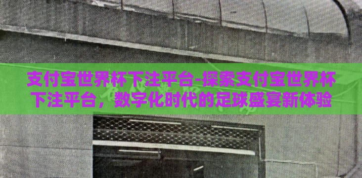 支付宝世界杯下注平台-探索支付宝世界杯下注平台,数字化时代的足球盛宴新体验 支付宝世界杯下注平台-探索支付宝世界杯下注平台,数字化时代的足球盛宴新体验