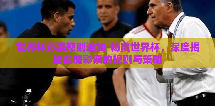 世界杯彩票规则追加-畅赢世界杯,深度揭秘追加彩票的规则与策略 世界杯彩票规则追加-畅赢世界杯,深度揭秘追加彩票的规则与策略