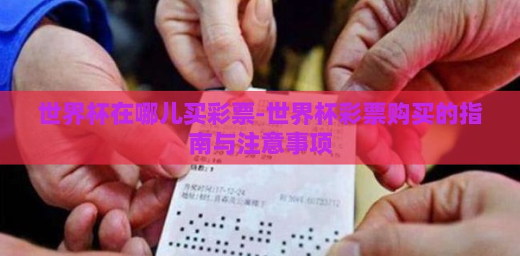 世界杯在哪儿买彩票-世界杯彩票购买的指南与注意事项 世界杯在哪儿买彩票-世界杯彩票购买的指南与注意事项