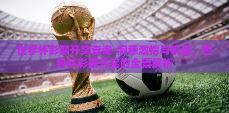 世界杯彩票开奖查询-洞悉激情与机遇,世界杯彩票开奖的全景解析 世界杯彩票开奖查询-洞悉激情与机遇,世界杯彩票开奖的全景解析