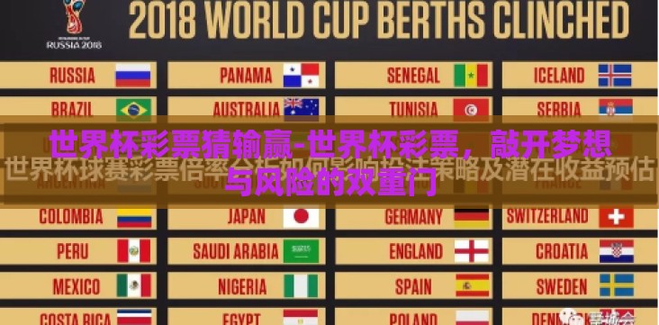 世界杯彩票猜输赢-世界杯彩票,敲开梦想与风险的双重门 世界杯彩票猜输赢-世界杯彩票,敲开梦想与风险的双重门
