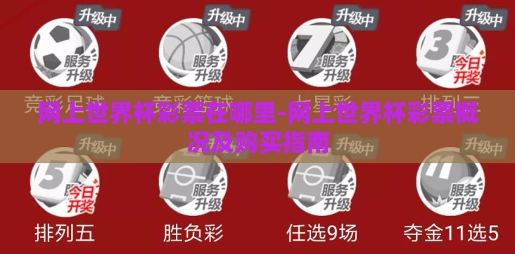 网上世界杯彩票在哪里-网上世界杯彩票概况及购买指南
