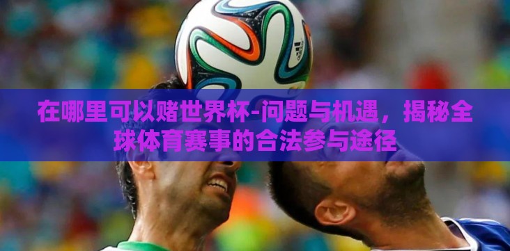 在哪里可以赌世界杯-问题与机遇,揭秘全球体育赛事的合法参与途径 在哪里可以赌世界杯-问题与机遇,揭秘全球体育赛事的合法参与途径