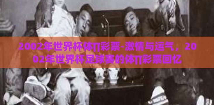 2002年世界杯体∏彩票-激情与运气,2002年世界杯足球赛的体∏彩票回忆 2002年世界杯体∏彩票-激情与运气,2002年世界杯足球赛的体∏彩票回忆