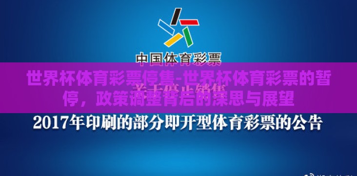 世界杯体育彩票停售-世界杯体育彩票的暂停,政策调整背后的深思与展望 世界杯体育彩票停售-世界杯体育彩票的暂停,政策调整背后的深思与展望