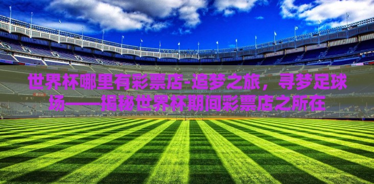 世界杯哪里有彩票店-追梦之旅,寻梦足球场——揭秘世界杯期间彩票店之所在 世界杯哪里有彩票店-追梦之旅,寻梦足球场——揭秘世界杯期间彩票店之所在