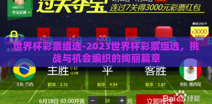 世界杯彩票组选-2023世界杯彩票组选,挑战与机会编织的绚丽篇章 世界杯彩票组选-2023世界杯彩票组选,挑战与机会编织的绚丽篇章